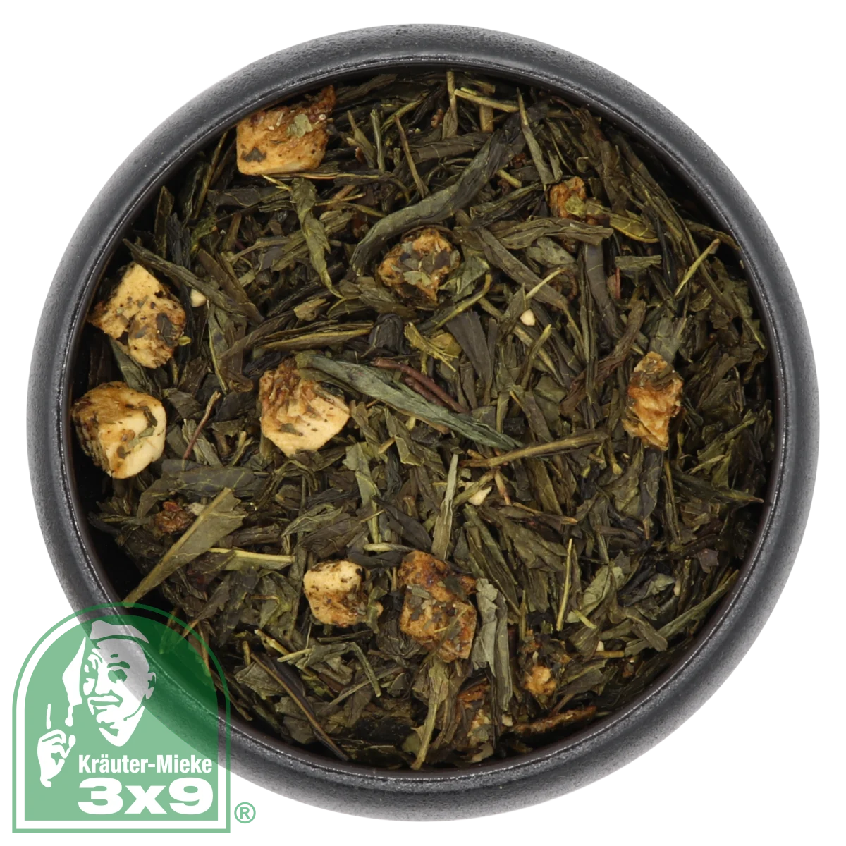 Grüner Tee Rhabarber-Sahne